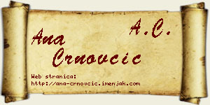 Ana Crnovčić vizit kartica